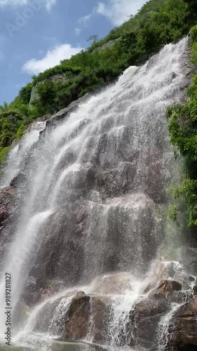 waterfall in the mountains