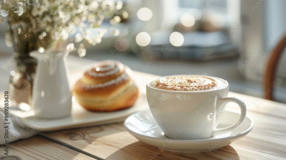 Cappuccino and Pastry Delight Cappuccino and Pastry Delight