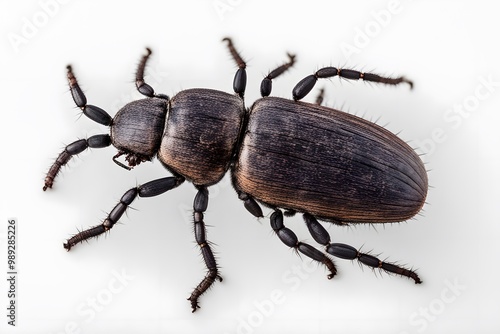 Bark beetle on white background. Ai Generated