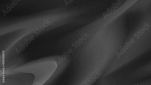 Fotografie Abstract Grainy noise texture Monochrome black and white abstract fluid motion wave aesthetic gradient background, exclusive luxury elegant rich and wealth retro classic poster designs