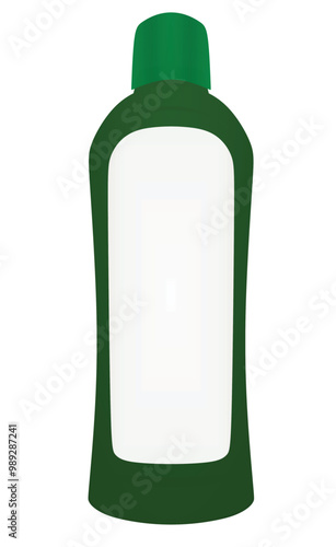Plastic shampoo bottle. vector illustration