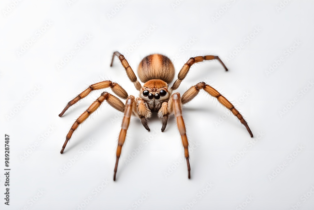 Barn spider on white background, AI Generated Barn spider on white background, AI Generated