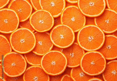 Vibrant Orange Slices Background Pattern