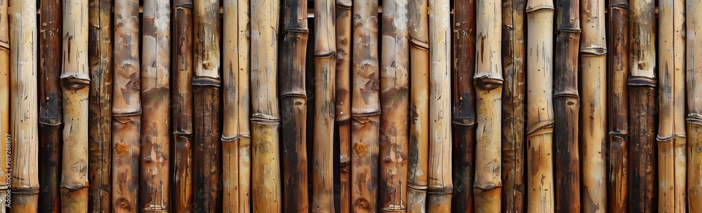 Obraz premium Natural Bamboo Wall Texture Background