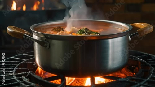 cooking on the fire