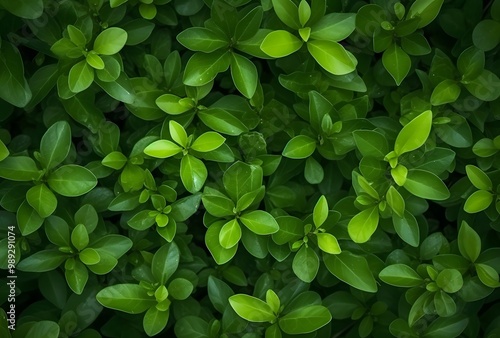 Lush Green Foliage Texture Background