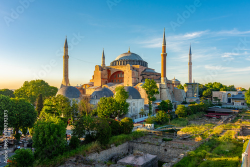 Canvas Print Hagia Sophia Grand Mosque in center of Istanbul, Turkey