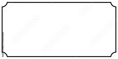 Horizontal frame with curved corners
