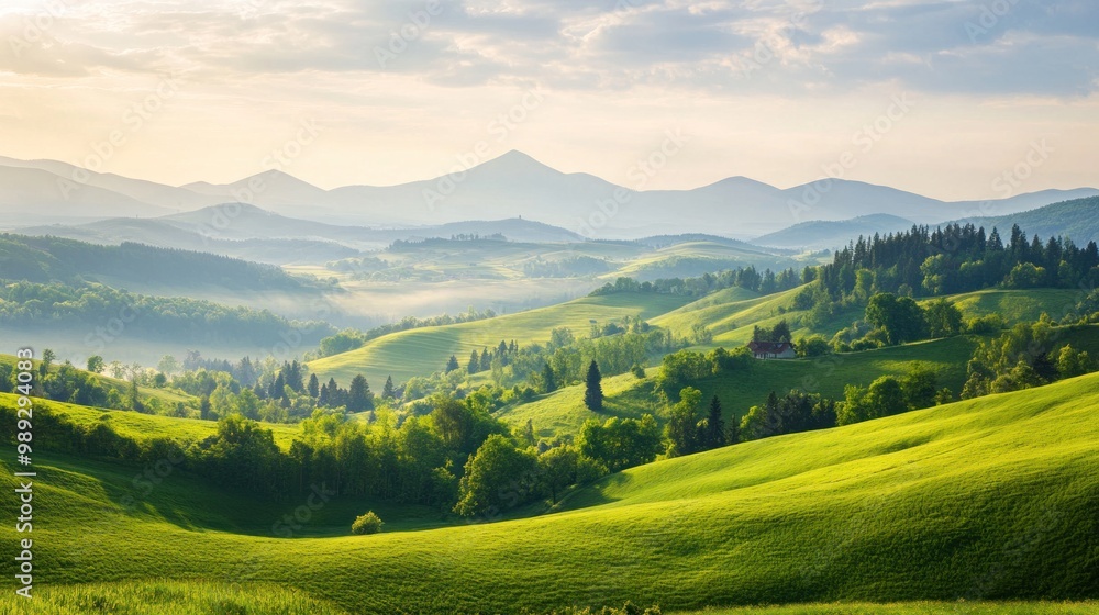 Rolling Hills and Majestic Mountains Rolling Hills and Majestic Mountains