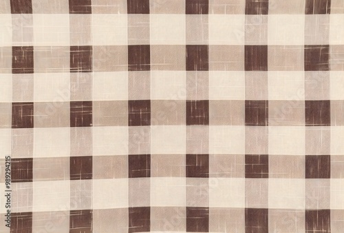 Beige and Brown Plaid Linen Texture - Simple Minimalist Vintage