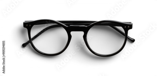 Konstfotografi Black Reading Glasses with Folded Arms