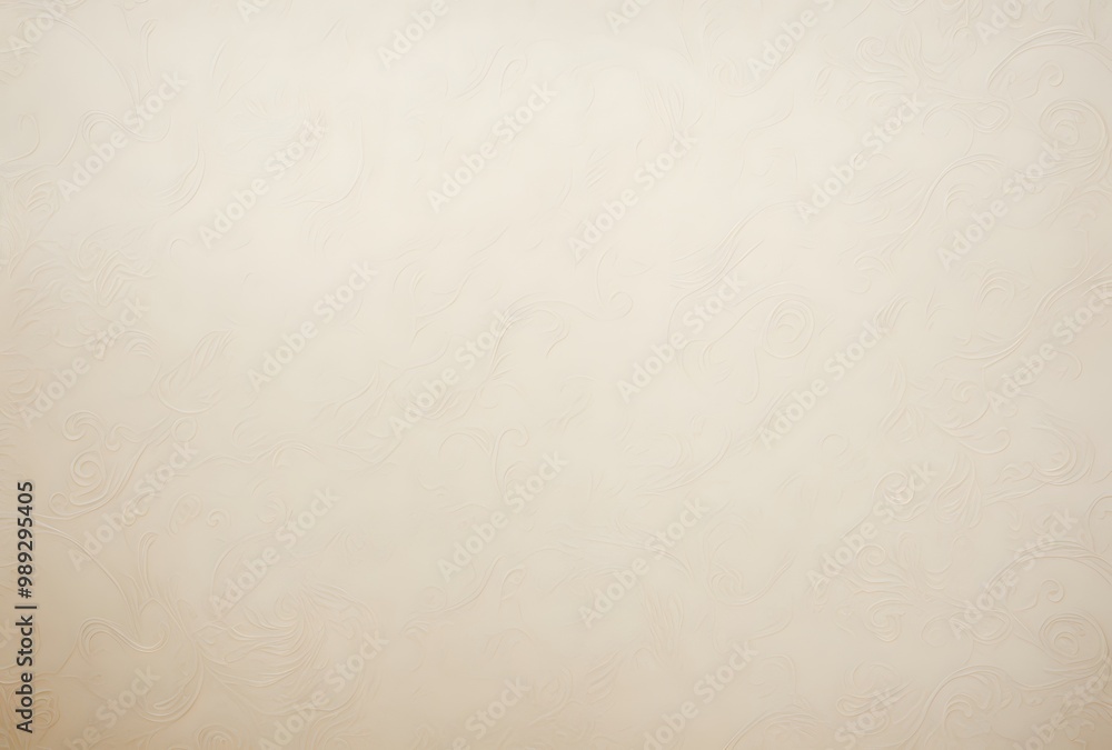 Beige Damask Background With Subtle Floral Pattern