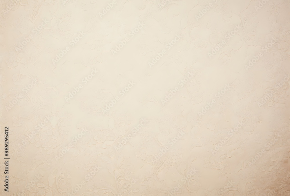 Obraz premium Beige Damask Floral Pattern Background - Elegant Design