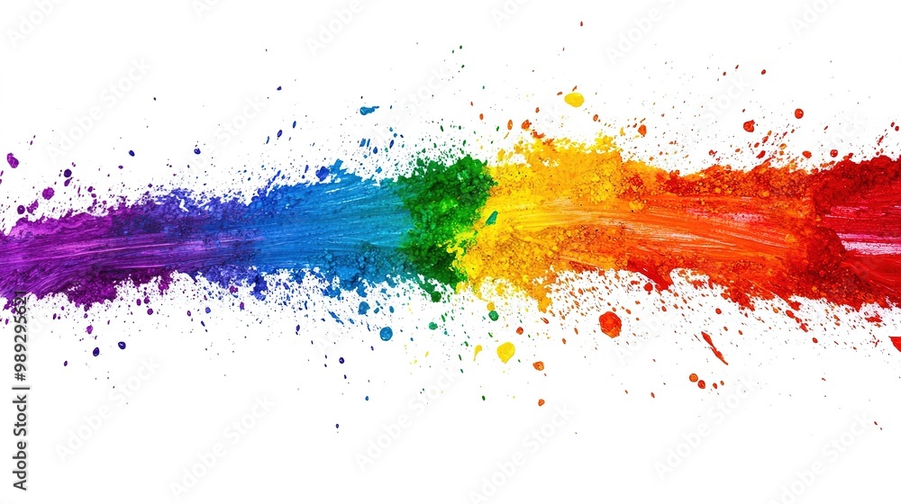 Obraz premium explosion of pride rainbow paint isolate