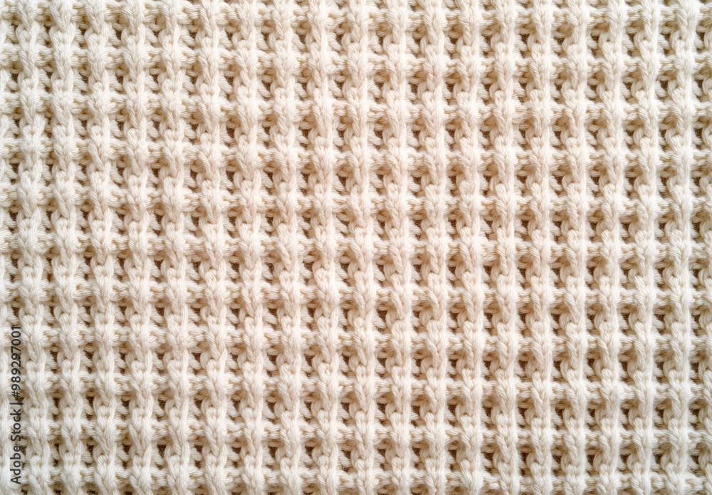 Beige Waffle Knit Texture Background Beige Waffle Knit Texture Background