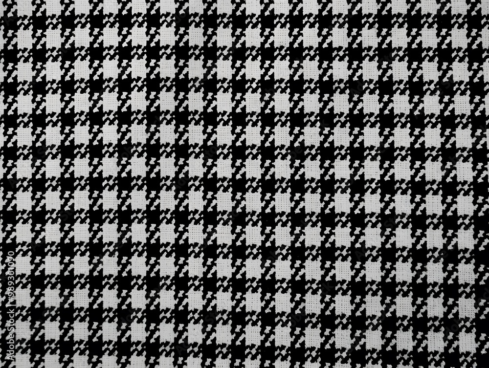 Black and White Houndstooth Fabric Texture Black and White Houndstooth Fabric Texture