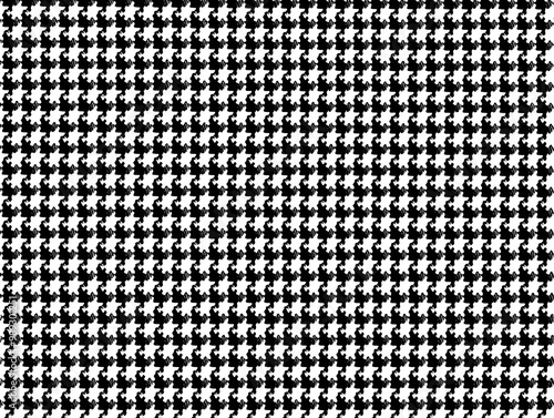 Black and White Houndstooth Pattern Seamless Texture