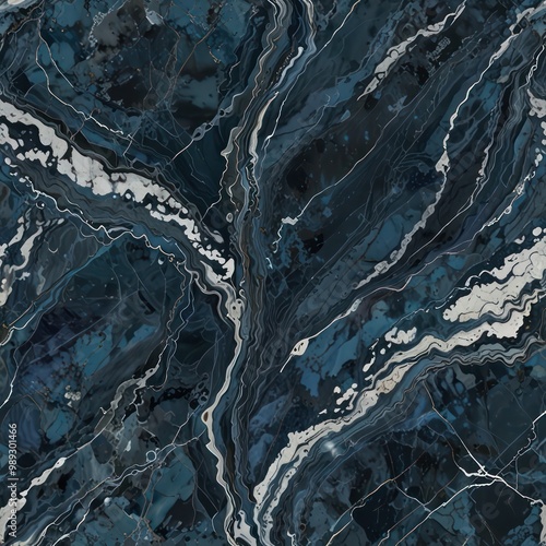 Macaubas blue marble texture with its unique blue background and white or grey veining photo