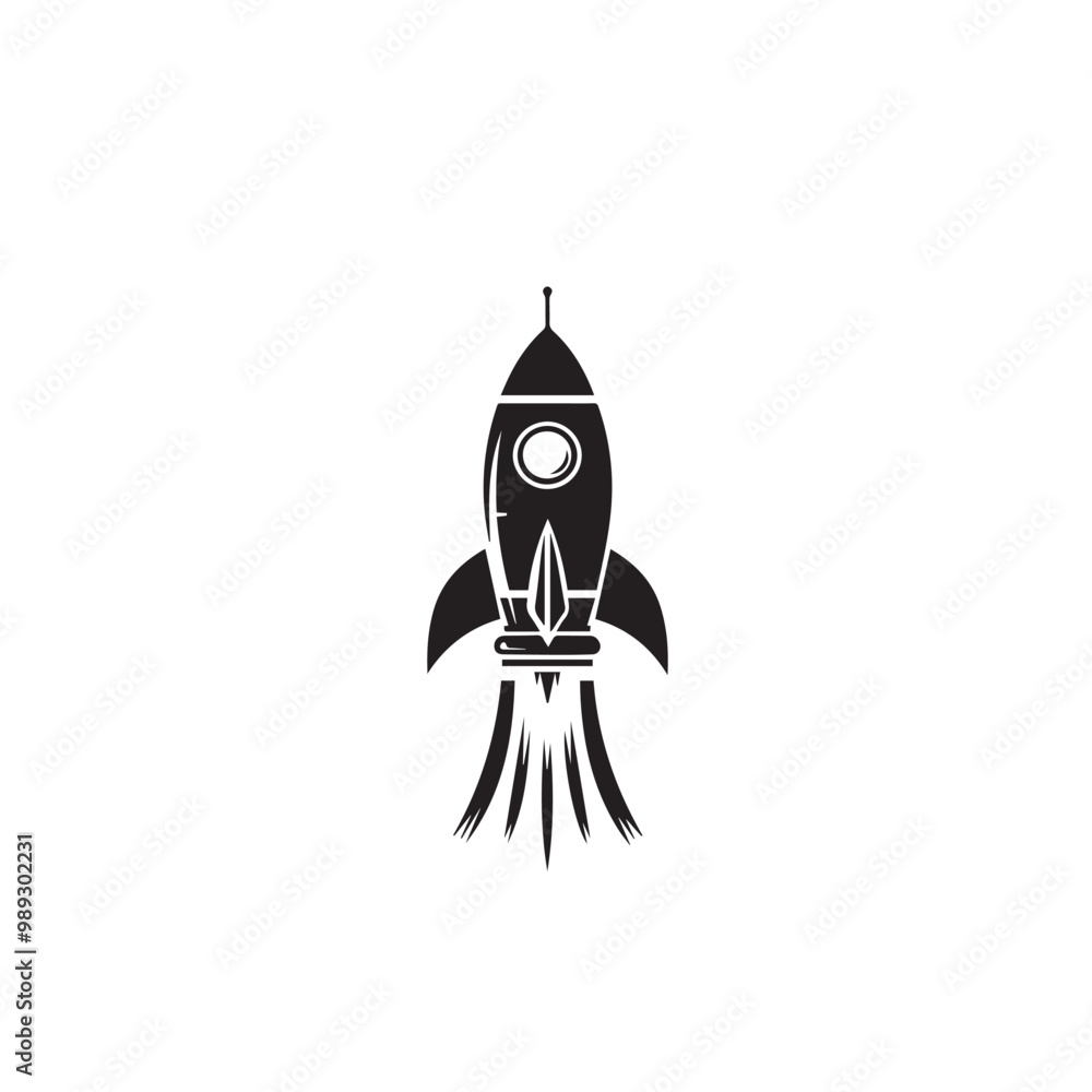 Silhouette of rocket. Rocket logo, icon vector design. Rocket vector illustration. Silhouette of rocket. Rocket logo, icon vector design. Rocket vector illustration.