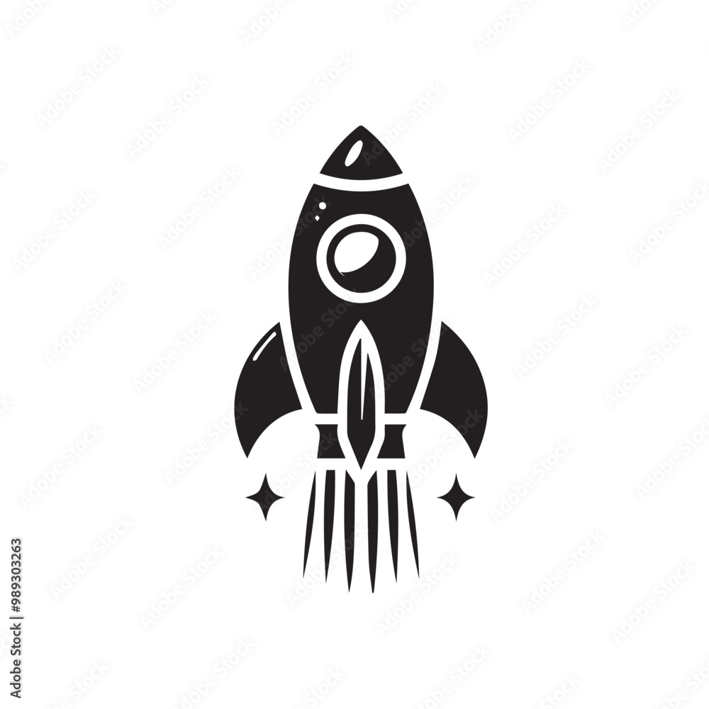 Silhouette of rocket. Rocket logo, icon vector design. Rocket vector illustration. Silhouette of rocket. Rocket logo, icon vector design. Rocket vector illustration.