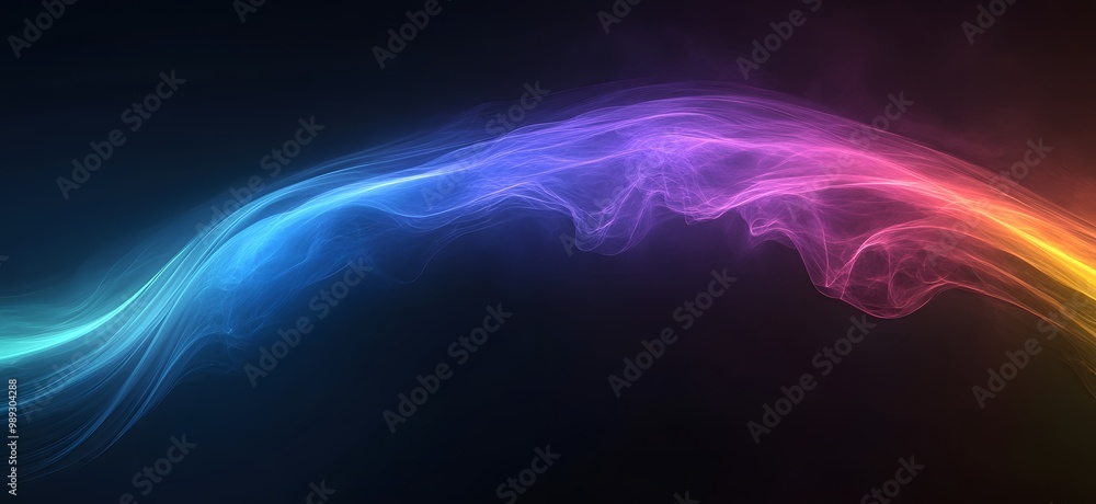 Abstract Gradient Arc in Purple, Blue and Green Abstract Gradient Arc in Purple, Blue and Green