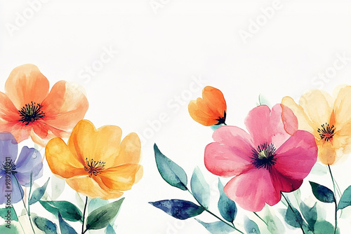 This beautiful watercolor flower arrangement elements photo