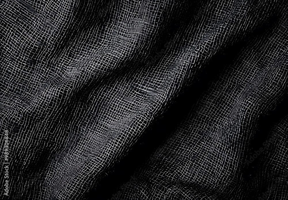 Fototapeta premium Dark Gray Woven Fabric Texture Background