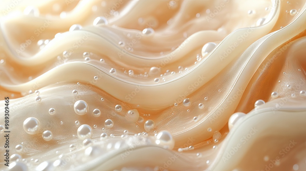 Ethereal waves of pearl and ivory Ethereal waves of pearl and ivory