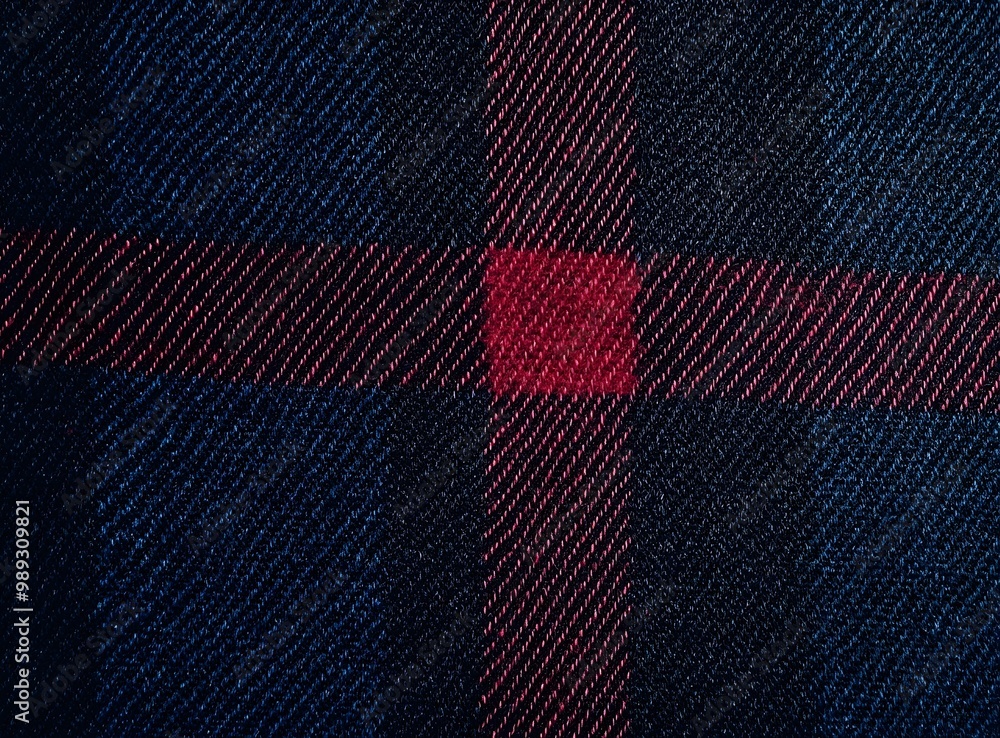 Blue Red Tartan Plaid Wool Fabric Texture Blue Red Tartan Plaid Wool Fabric Texture