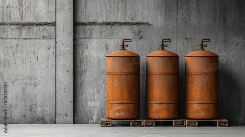 Rusted water tanks inside an abandoned factory, Industrial decay, Forgotten utilities