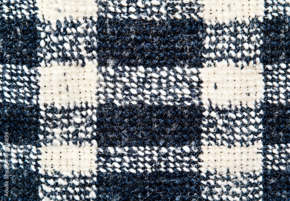 Close Up Blue And White Tweed Fabric Texture Close Up Blue And White Tweed Fabric Texture