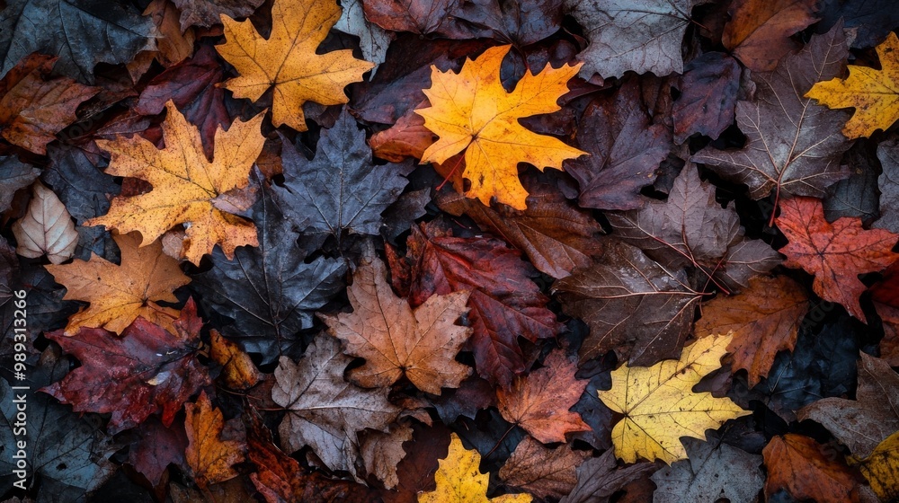 Autumn leaves from low angle Autumn leaves from low angle