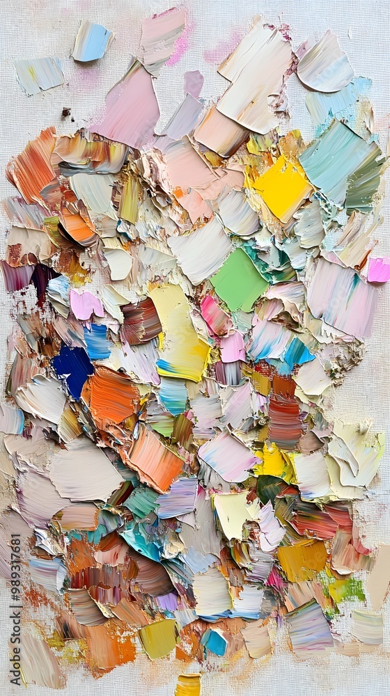 Fototapeta premium Oil Painting, Watercolor, Floral, Nature, Colorful, Abstract Image, Texture, Pattern Background, Wallpaper, Smartphone, PC, Laptop Cover and Screen, 9:16 and 16:9 Format