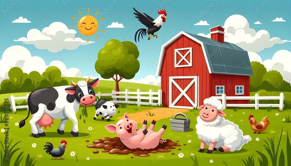 Naklejka premium farm animals