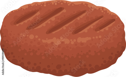Cartoon raw meat. Bacon, steak and beef minced meat. Rack of rib, chicken breast and pork loin vector icon. Chicken and beef for barbecue, cartoon steak pork illustration on white background