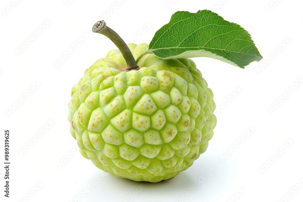 A fresh sugar apple isolated on white A fresh sugar apple isolated on white