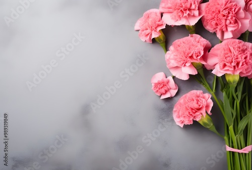 Wallpaper Mural Pink Carnations Border for Mother's Day Card Torontodigital.ca