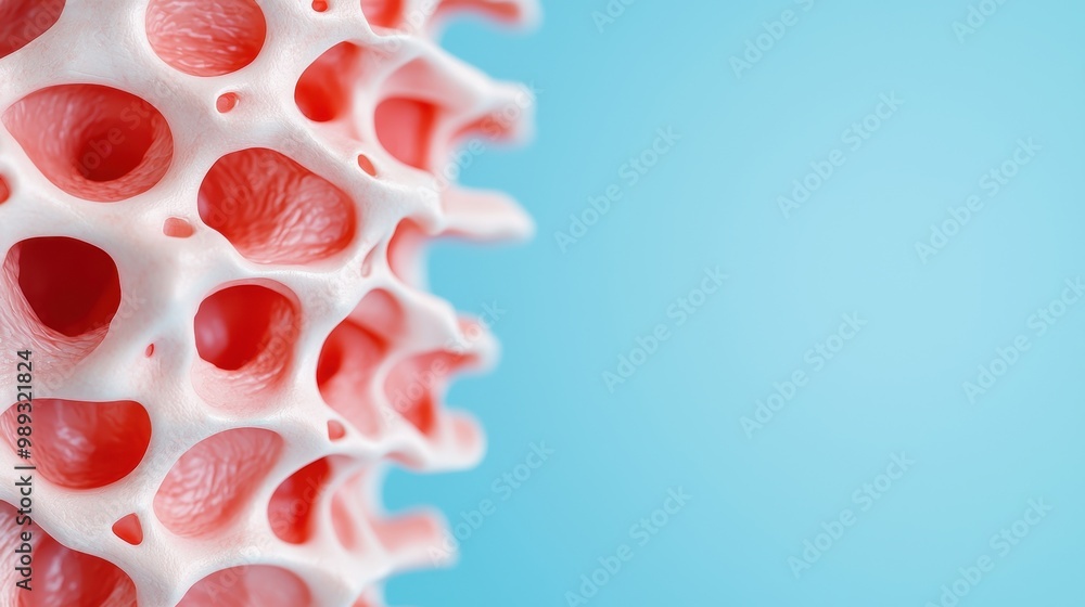Fototapeta premium Close-Up of Porous Bone Structure and Background