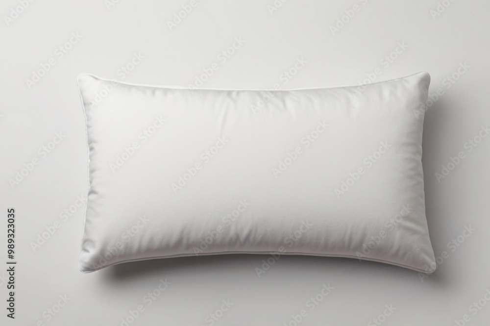White pillow case mockup. Blank soft pillow on light background White pillow case mockup. Blank soft pillow on light background