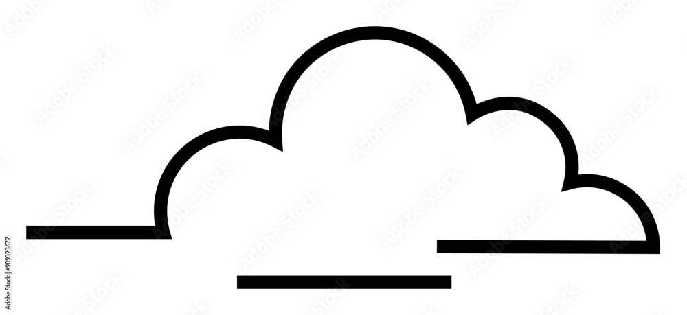A black outline of a cloud with a minimalist design. Ideal for weather forecasts, environmental themes, digital storage, web design, and children s book illustrations. Simple, clean, modern. A black outline of a cloud with a minimalist design. Ideal for weather forecasts, environmental themes, digital storage, web design, and children s book illustrations. Simple, clean, modern.