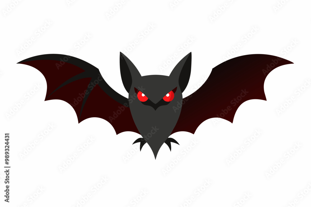 Obraz premium Simple vampire bat vector design on a white background