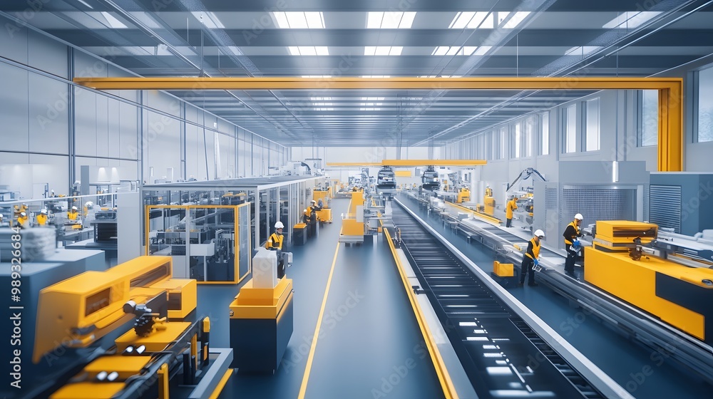 Modern Industrial Factory Automation Scene Modern Industrial Factory Automation Scene