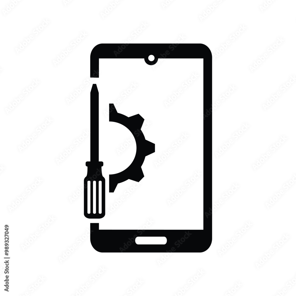 mobile phone repair icon vector mobile phone repair icon vector
