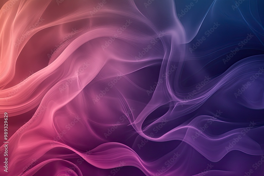 Abstract smoke texture swirling in soft, flowing lines with rich gradients of color Abstract smoke texture swirling in soft, flowing lines with rich gradients of color