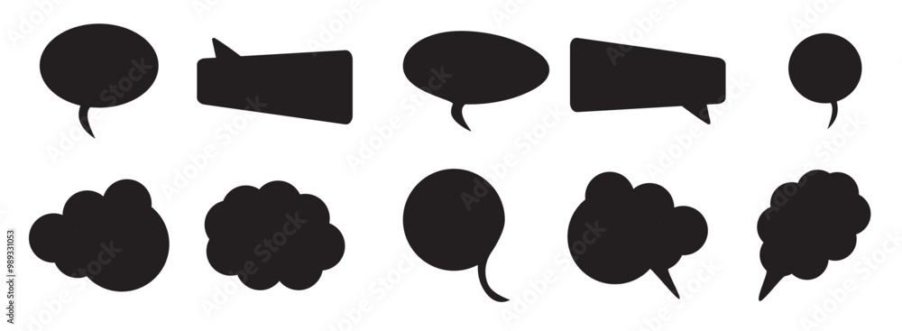 Fototapeta premium Speech and thought bubbles icon set vector