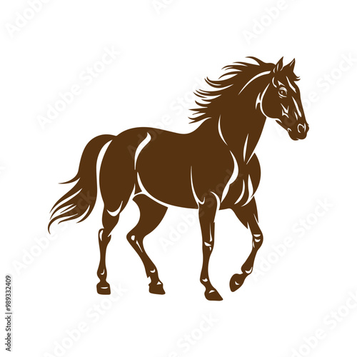 black horse logo design photo