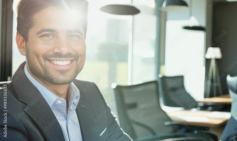 Confident Insurance Agent in Modern Office Confident Insurance Agent in Modern Office