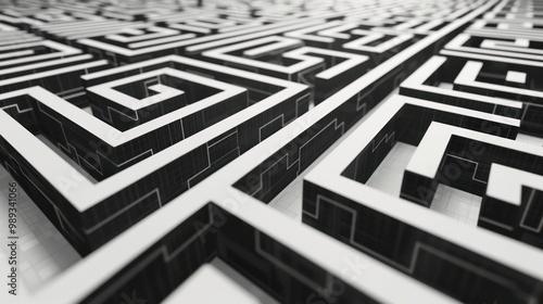 Wallpaper Mural Abstract Maze Pattern Torontodigital.ca