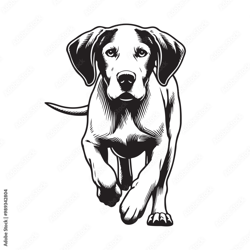 Fototapeta premium Pointer Dog Silhouettes, Pointer dog logo English pointer silhouettes, Standing Pose Vector Silhouettes, Outlines clipart mascot of Pointer Dog