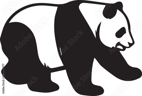  Panda silhouette vector EPS
